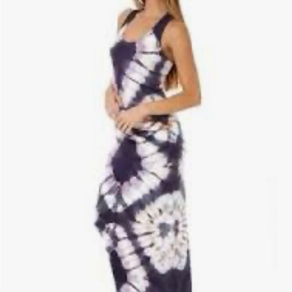 Young Fabulous & Broke Purple and White Maxi Dress